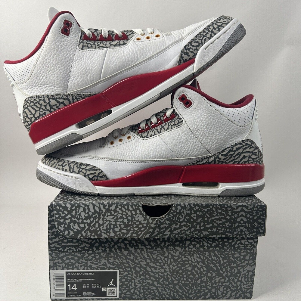 Nike Shoes Air Jordan 3 Retro “Cardinal Red” 2024 - Picture 3 of 8